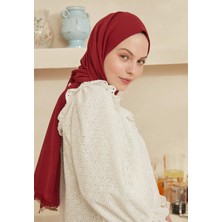 Fresh Scarfs Bordo İnce Pamuk Vual Şal