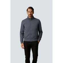 İGS Mavi Modern Erkek Bomber Mont