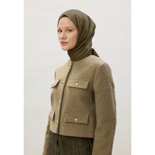 Fresh Scarfs İnce Pamuk Vual Şal Zeytin Yeşili