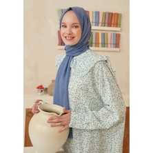 Fresh Scarfs Kot Mavi İnce Pamuk Vual Şal