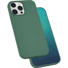The Gencoo iPhone 13 Pro Max Uyumlu Tgco Silk Silikon-Koyu Yeşil