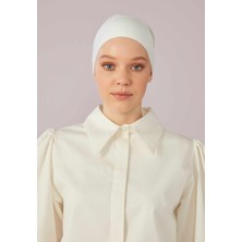 Fresh Scarfs Kırık Beyaz Fileli Dikişsiz Düz Bone