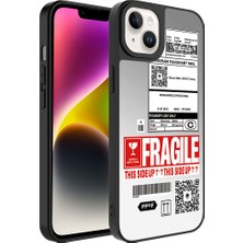 The Gencoo iPhone 14 Plus Uyumlu Aynalı Desenli Kamera Korumalı Parlak Tgco Mirror Kapak-Fragile