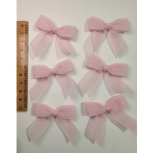 Pratikbox Keten Orta Boy Fiyonk / 1,5 Cm'lik / Hediyelik / Süsleme / Pembe Renk / 50 Adet