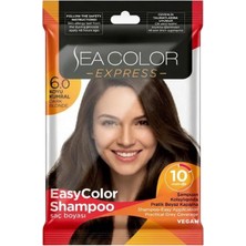 Sea Color Express Amonyaksız Şampuan Saç Boyası 30 ml 6.0 Numara Koyu Kumral