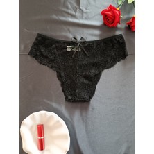 Zena Underwear Dina Gül Dantel Desenli Önü Fiyonklu Kadın Iç Çamaşırı Külot