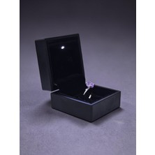 Yantra Silver Ice Cut Tek Taşlı 925 Ayar Gümüş Yüzük – Yüksek Işıltılı Kesim, Işıklı Özel Hediye Kutulu