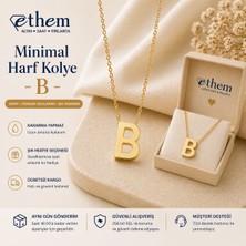 Ethem Gold 14 Ayar Altın ( B ) Harfli Kolye
