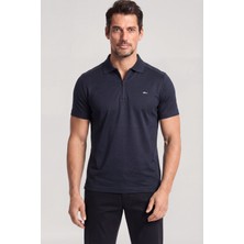 Paul & Shark Erkek Regular Fit Logo Detaylı Pamuklu Kısa Kollu Lacivert Polo Yaka T-Shirt 26411271-013