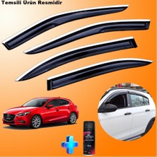 Caraks Mazda 3 Hb Mügen Cam Rüzgarlığı Abs Nikelajlı Cam Rüzgarlığı 2014-2018 4 Lü + Ebrayn 150 ml Koku