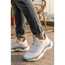 In Step Stealth-Knit Runner Beyaz-Gri Erkek Spor Ayakkabı