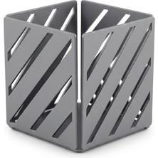 Moonframe Diagonal Özel Tasarım Metal Şamdan Minimalist Dekoratif Mumluk Antrasit