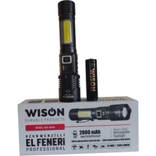 Wison WS-4848 Şarjlı El Feneri 1500 Lumen Zoomlu Mıknatıslı Profesyonel Fener