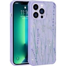 The Gencoo iPhone 12 Pro Max Uyumlu Simli Desenli Kamera Korumalı Parlak Tgco Popy Kapak-Dallar