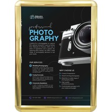 Arte Display A3 Altın Görünümlü Alüminyum Çerçeve 5li Paket