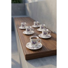 Acar Scarlett 6 Kişilik Porselen Kahve Fincan Takımı - 100 ml