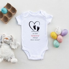 Veracraft Dünyanın En Tatlı Babası Tasarımlı Bebek Zıbını - Müjdelere Özel %100 Pamuklu Bebek Body