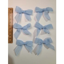 Pratikbox Keten Orta Fiyonk / 1,5 Cm'lik / Hediyelik / Süsleme / Mavi Renk / 50 Adet