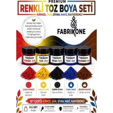 Fabrikone 5'li Set Premium Parafin Soya Wax Toz Mum Boyası Hobi Seti - 5 cc (Kırmızı, Sarı, Siyah, Mavi, Kahverengi) BKFAB5KSRSMKH5G