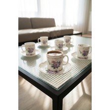 Acar Rosella 6 Kişilik Porselen Kahve Fincan Takımı - 100 ml