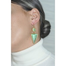 Kadir Jewellery 22 Ayar Altın Kaplama Kadın Sallantılı Küpe -El İşçiliği Ve Hipoalerjenik Küpe