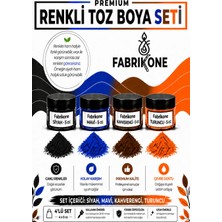 Fabrikone 4'lü Set Premium Parafin Soya Wax Toz Mum Boyası Hobi Seti - 5 cc (Siyah, Mavi, Kahverengi, Turuncu) BKFAB4SMKHT5G