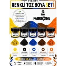 Fabrikone 5'li Set Premium Parafin Soya Wax Toz Mum Boyası Hobi Seti - 5 cc (Sarı, Siyah, Mavi, Kahverengi, Turuncu) BKFAB5SRSMKHT5G