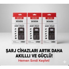 WISON Wıson WS-2323 Pil Şarj Aleti 2li Ekranlı 1200MAH 18650-26650-16340-14500-AA-AAA