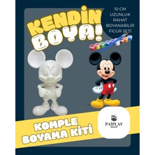 Paiplay Mickey Mouse (Miki Fare) - Boyama Seti ve Mickey Mouse Figürü 10CM