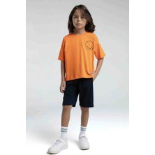 Dream Fashion Erkek Çocuk Turuncu Bermuda Takım