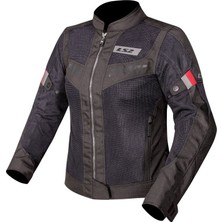 LS2 Blade Aır Kadın Mont Aşınmaya Dayanıklı Mat Siyah-Kırmızı Polyester Malzeme