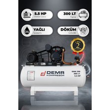 Demr Kompresör Hava Kompresörü Pistonlu 300 Lt 2 Kafa 12 Bar 5.5 Hp IDMK-290