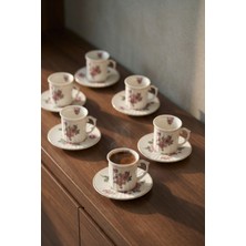 Acar Margot 6 Kişilik Porselen Kahve Fincan Takımı - 100 ml