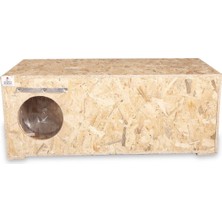 Narım DEMONTE-Dış & İç Mekan Ahşap Kedi Yuvası Ölçüleri: 90x35x40