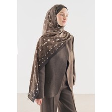 Fresh Scarfs Fawn Desenli Pamuk Viskon Şal Vizon