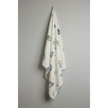 Babymet %100 Pamuk Penguen Desenli Müslin Bebek Battaniyesi 80x90 cm – Tek Kat, Yumuşak & Doğal
