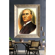 Giyense Gümüş Çerçeveli Atatürk Tablo A45