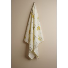 Babymet %100 Pamuk Müslin Bebek Battaniyesi 80x90 cm – Ayıcık Desenli, Yumuşak&Doğal