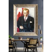 Giyense Gümüş Çerçeveli Atatürk Tablo A37