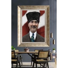 Giyense Gümüş Çerçeveli Atatürk Tablo A101