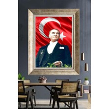 Giyense Gümüş Çerçeveli Atatürk Tablo A167