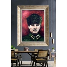 Giyense Gümüş Çerçeveli Atatürk Tablo A186