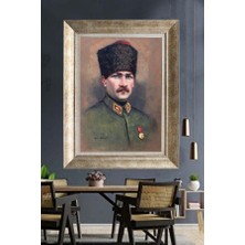 Giyense Gümüş Çerçeveli Atatürk Tablo A245