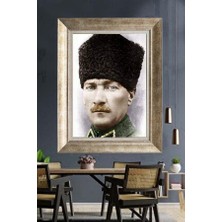 Giyense Gümüş Çerçeveli Atatürk Tablo A243