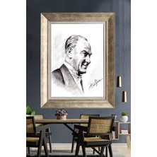 Giyense Gümüş Çerçeveli Atatürk Tablo A273