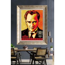 Giyense Gümüş Çerçeveli Atatürk Tablo A284