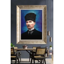 Giyense Gümüş Çerçeveli Atatürk Tablo A395