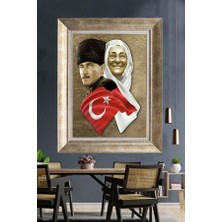 Giyense Gümüş Çerçeveli Atatürk Tablo A451