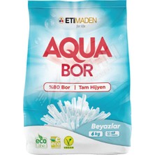 3 Adet Aquabor Toz Deterjan 6 kg Beyazlar