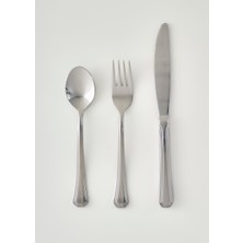 Bella Maison Venedik 18 Parça Tatlı Çatal Kaşık Bıçak Seti Silver